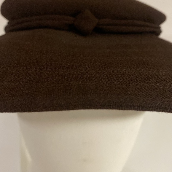 DebWay wide brim 50s vintage brown hat main image 4